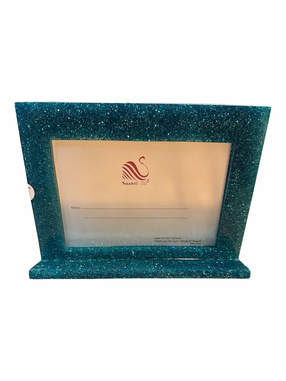 Glitter Teal Photo Frame - Decorative Home Accent